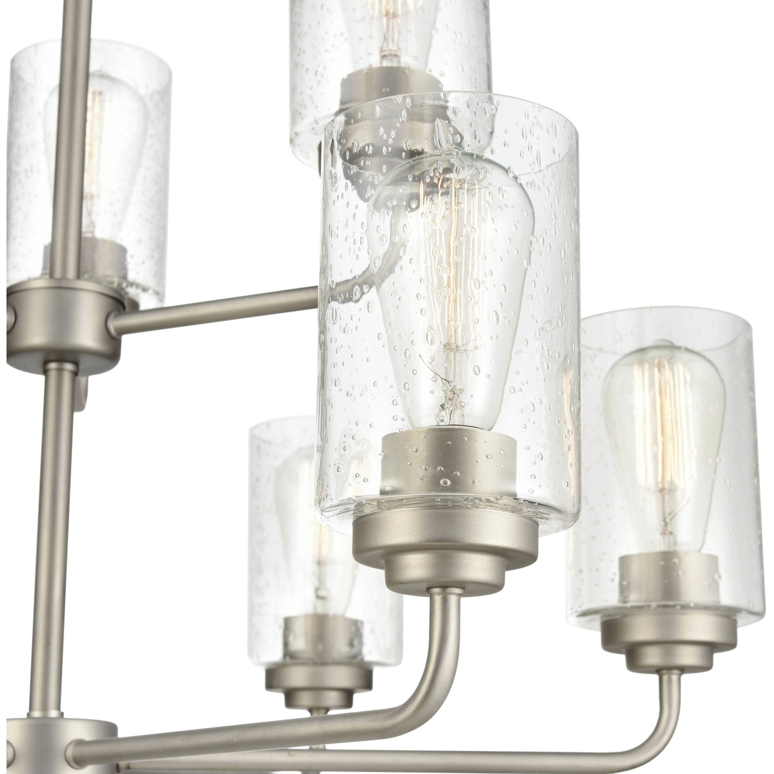 Moven 9 Light 28 inch Satin Nickel Chandelier Ceiling Light